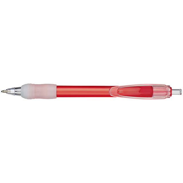 Guľôčkové pero s veľkým klipom - červená