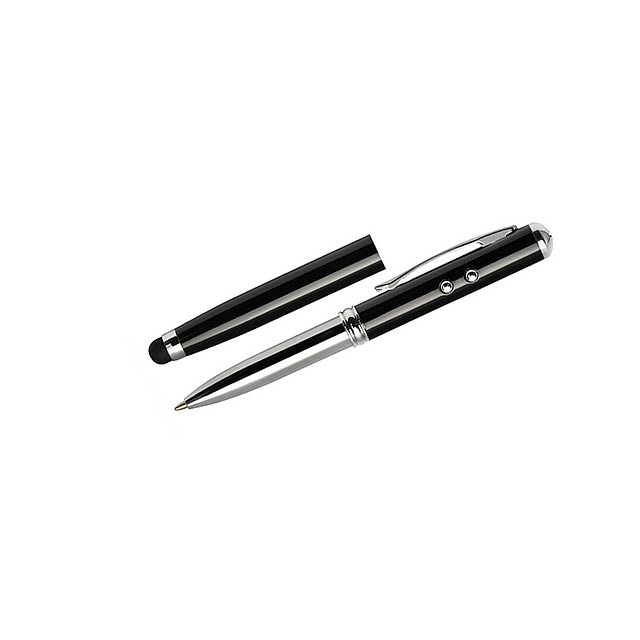 Kuličkové pero stylus QUATRO - černá