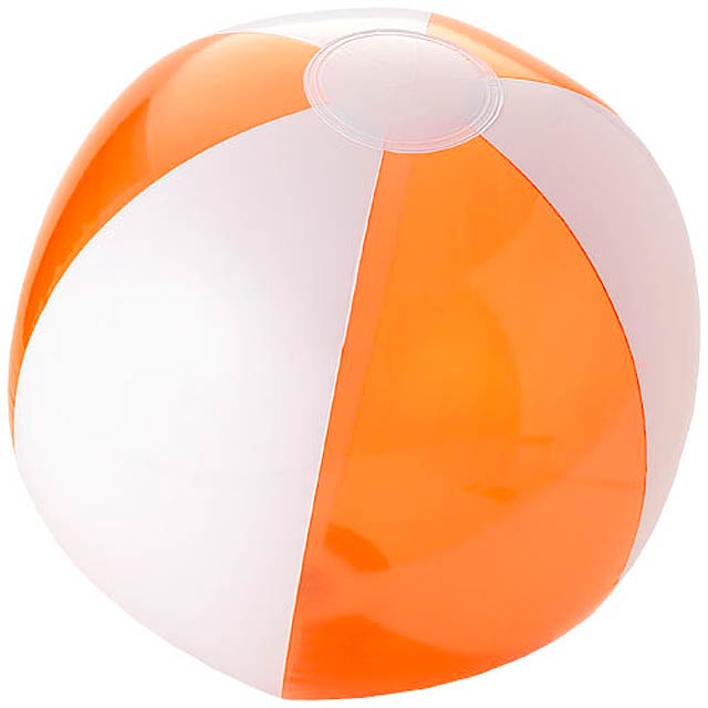 Bondi solid and transparent beach ball - transparent orange