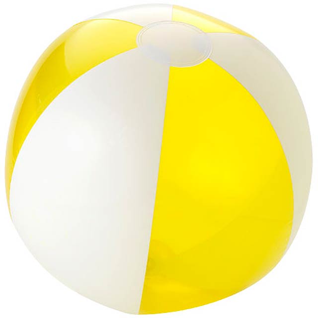 Bondi pevný průhledný plážový míč - transparentní žlutá
