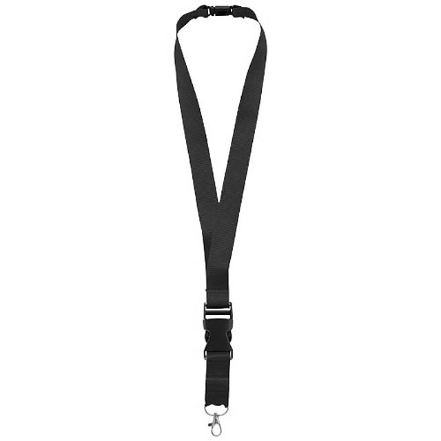 Yogi lanyard detachable buckle break-away closure - black