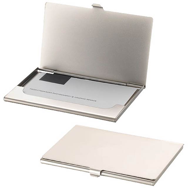 Singapore business card holder - silver