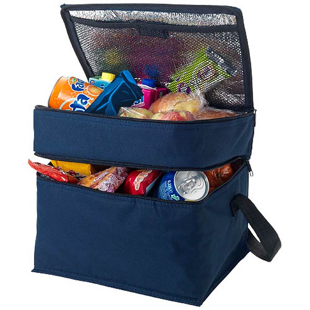 Oslo 2-zippered compartments cooler bag - blue