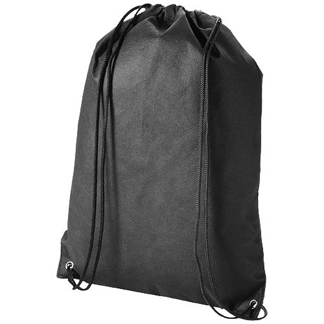 Evergreen non-woven drawstring backpack 5L - black