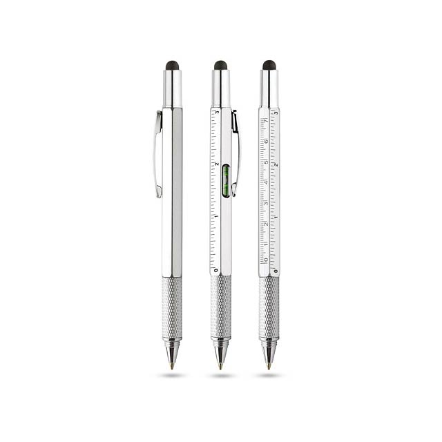 Kuličkové pero stylus LINE - stříbrná