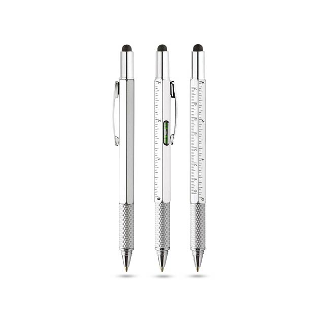 Kuličkové pero stylus LINE - stříbrná