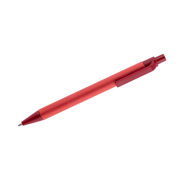 Papírové kuličkové pero POLI - červená