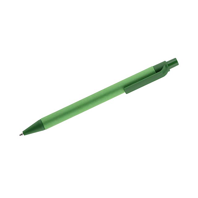 Papírové kuličkové pero POLI - zelená