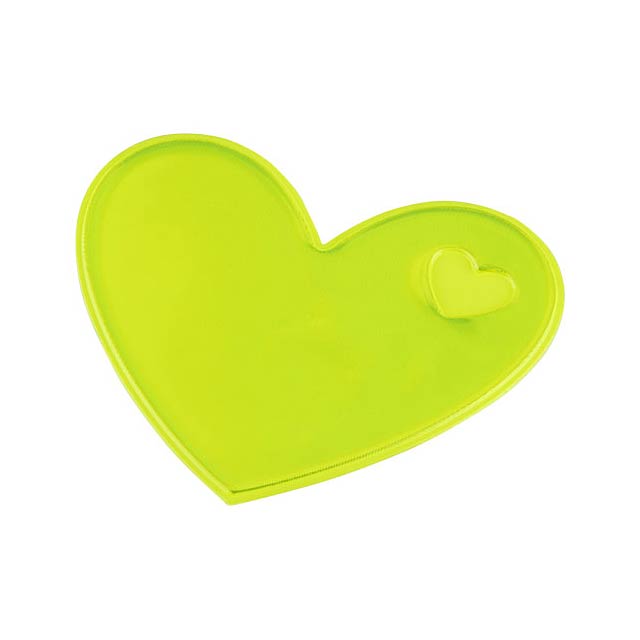Reflective sticker heart - yellow