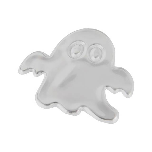 Reflective sticker ghost medium - white