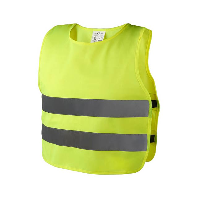 Reflective kids safety vest - žltá