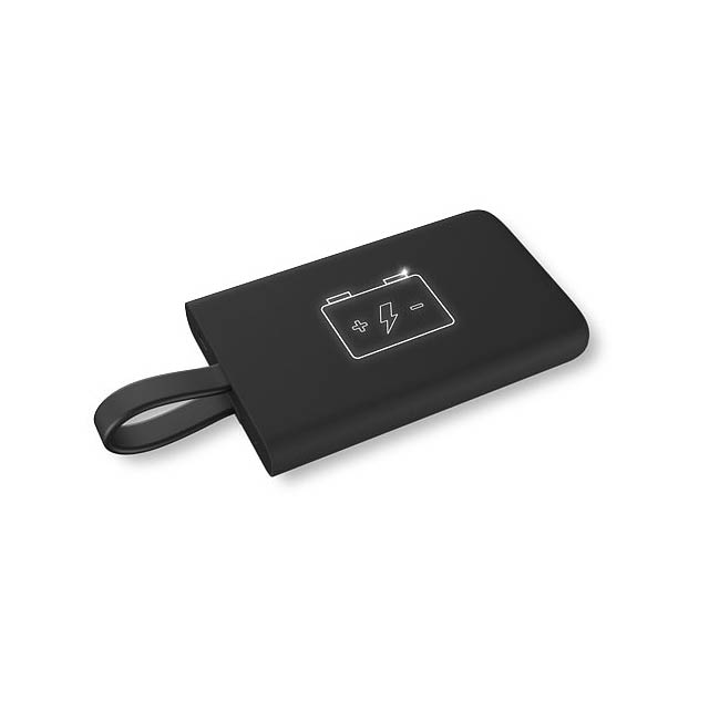 SCX.design P05 1000 mAh Powerbank mit Leuchtlogo - schwarz