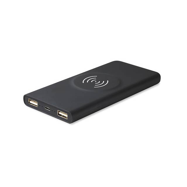 SCX.design P17 5000 mAh Powerbank mit Leuchtlogo - schwarz