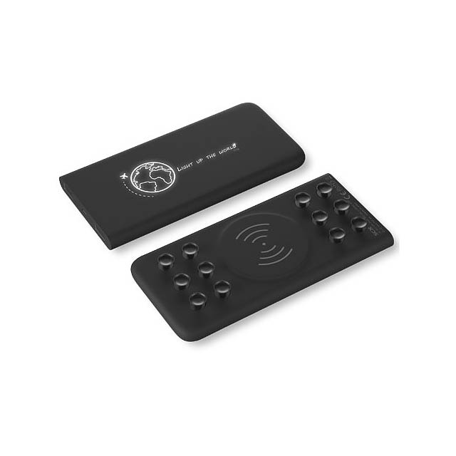 SCX.design P18 5000 mAh Powerbank mit Leuchtlogo - schwarz