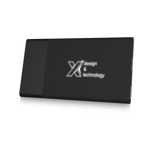 Svítící powerbanka SCX.design P20 5000 mAh - černá