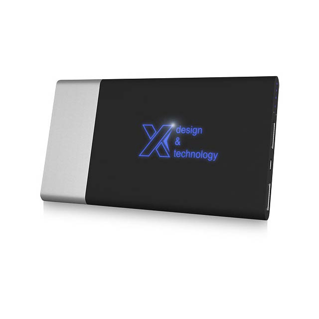 Svítící powerbanka SCX.design P20 5000 mAh - stříbrná