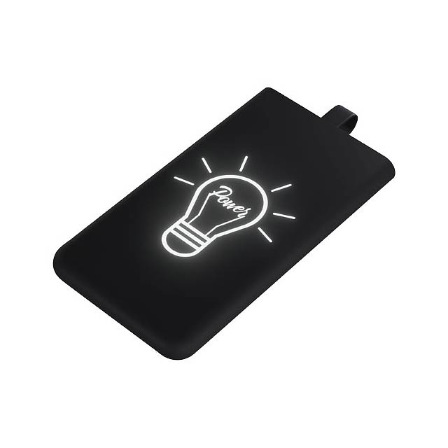 SCX.design P06 3000 mAh Powerbank mit Leuchtlogo - schwarz