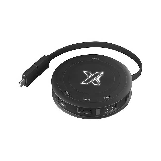 SCX.design H16 5W wireless charger & hub - black