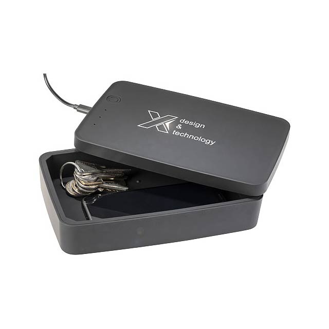 SCX.design W25 UV-C Ladebox mit Leuchtlogo - schwarz