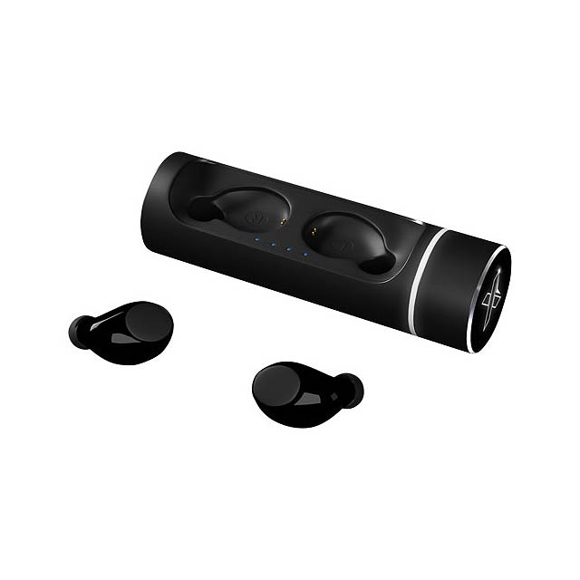 Svítící bezdrátová sluchátka True Wireless SCX.design E17 - čierna
