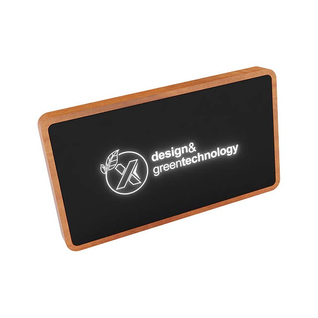 SCX.design P36 5000 mAh kabellose Powerbank mit Leuchtlogo - schwarz