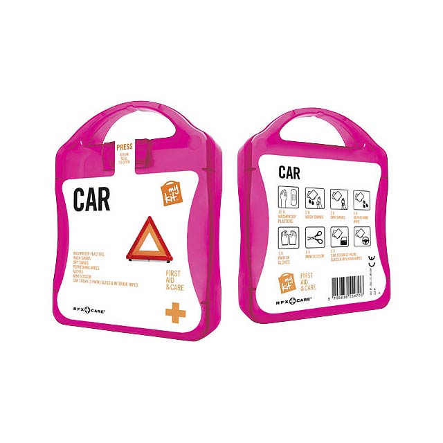 MyKit Car First Aid Kit - fuchsia