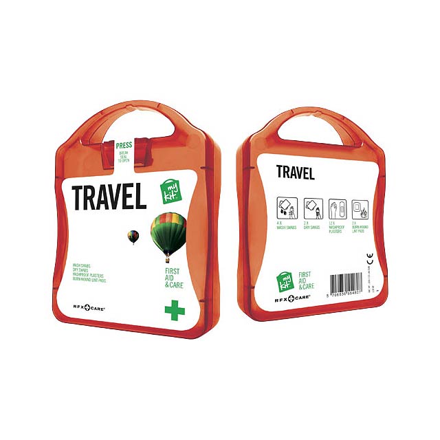 MyKit Travel First Aid Kit - transparent red