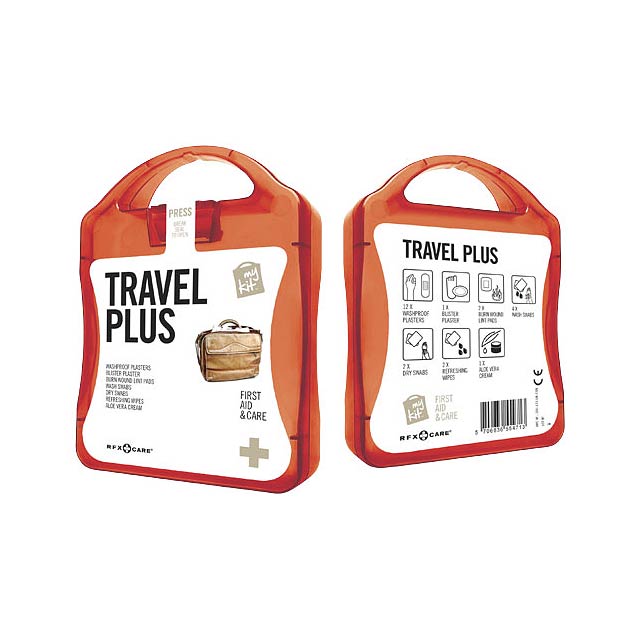 MyKit Travel Plus First Aid Kit - transparent red