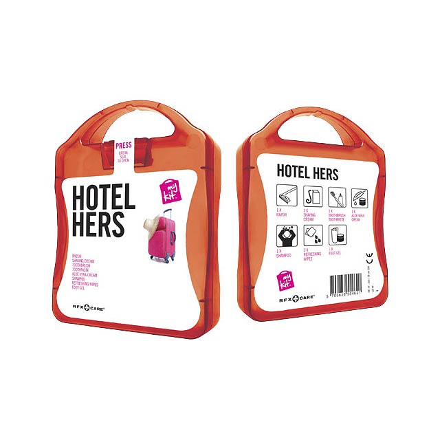 MyKit Hotel Hers Travel Set - transparent red