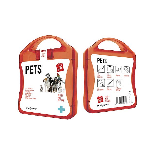 MyKit Pet First Aid Kit - transparent red