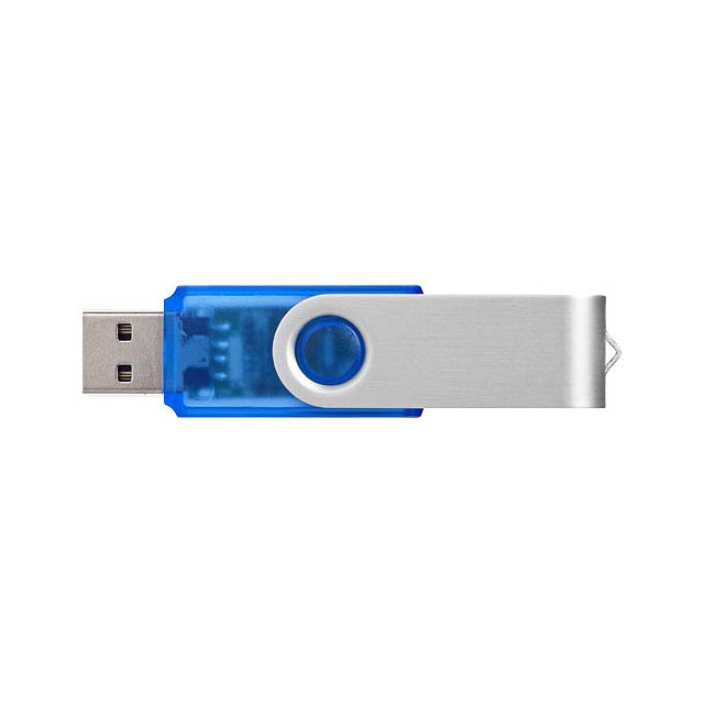 Rotační průsvitné USB - modrá
