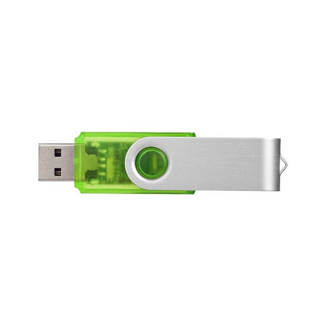 Rotační průsvitné USB - zelená