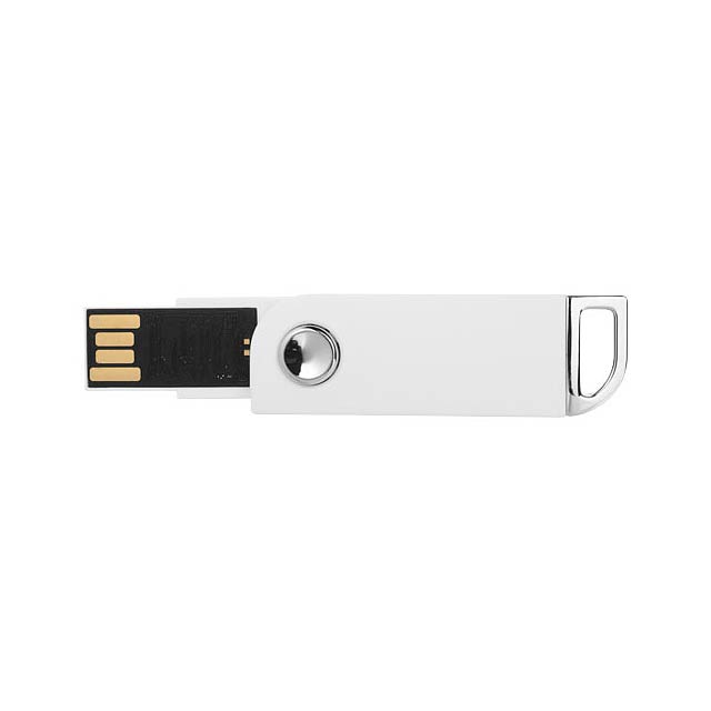 Swivel Rectangular USB-Stick - Weiß 