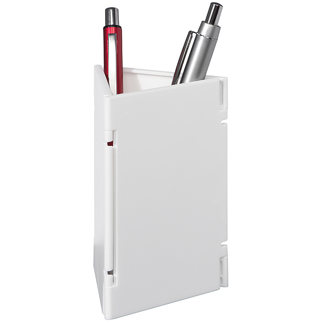 Foldable pen holder - white