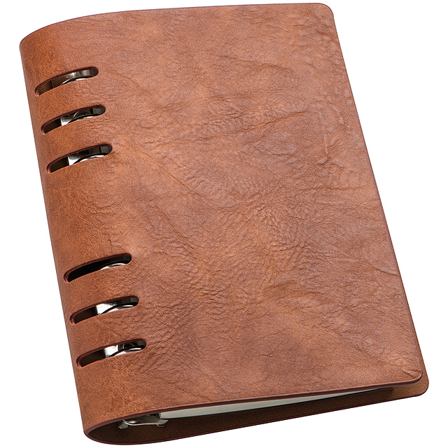 Ring Binder DIN A6 with PU cover - brown