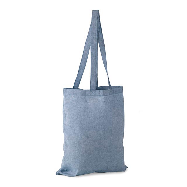 Bavlněná taška MELANGE 140 g - modrá