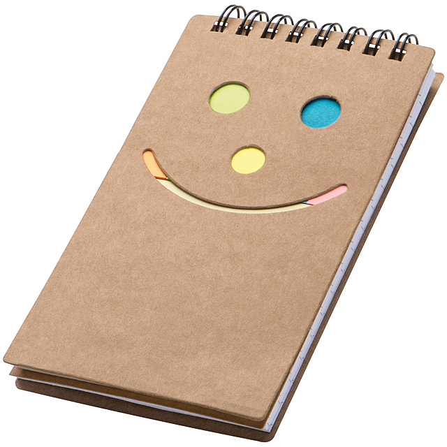 Notepad Smile face - brown