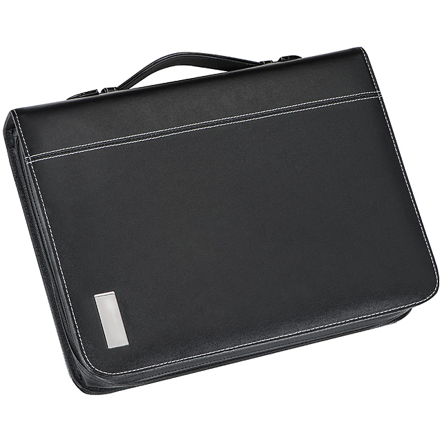 DIN A4 conference folder with ring binder - black