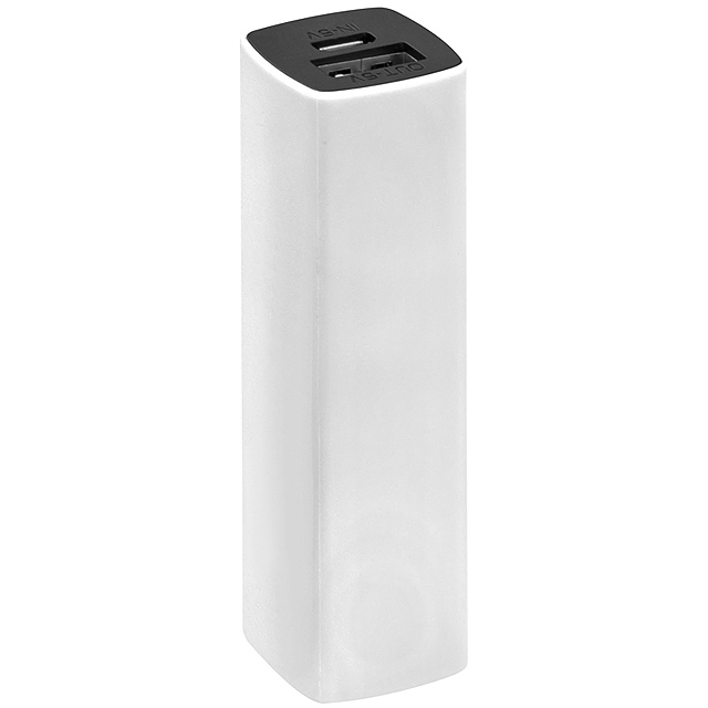 Barevný power bank - bílá