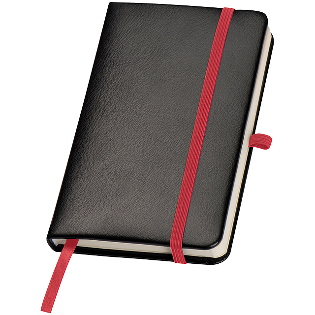 DIN A6 notebook with sticky notes - red