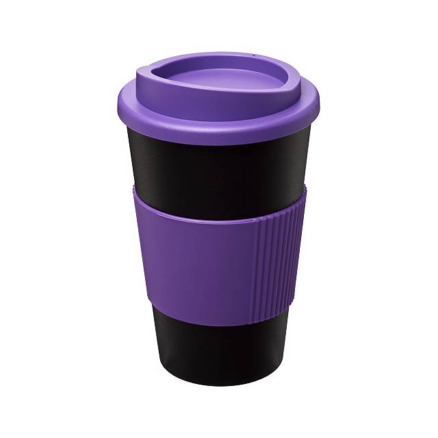 Americano® 350 ml insulated tumbler with grip - black