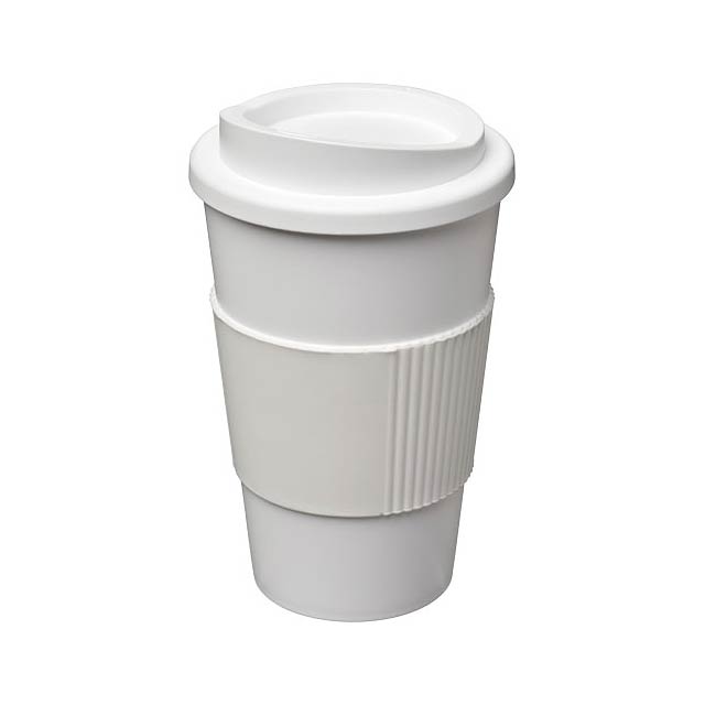 Americano® 350 ml insulated tumbler with grip - white