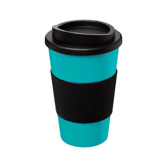 Americano® 350 ml Isolierbecher mit Schutzring - azurblau  