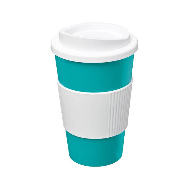 Americano® 350 ml insulated tumbler with grip - baby blue