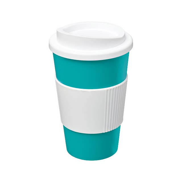 Americano® 350 ml Isolierbecher mit Schutzring - azurblau  