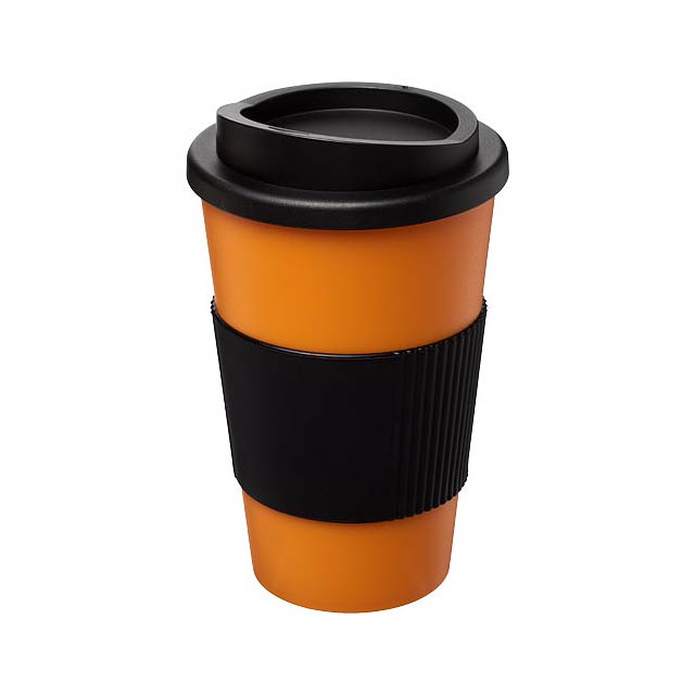 Americano® 350 ml insulated tumbler with grip - orange