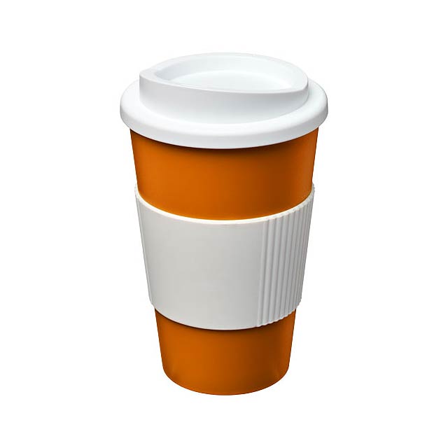 Americano® 350 ml insulated tumbler with grip - orange