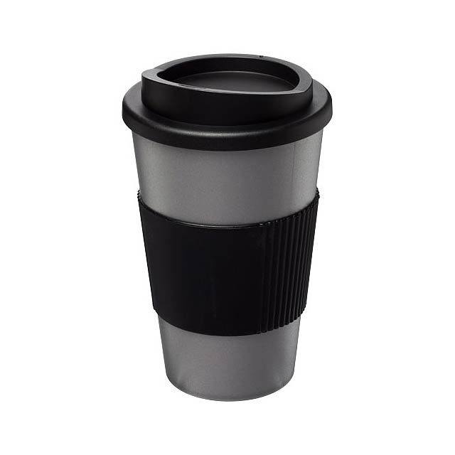 Americano® 350 ml Isolierbecher mit Schutzring - Silber