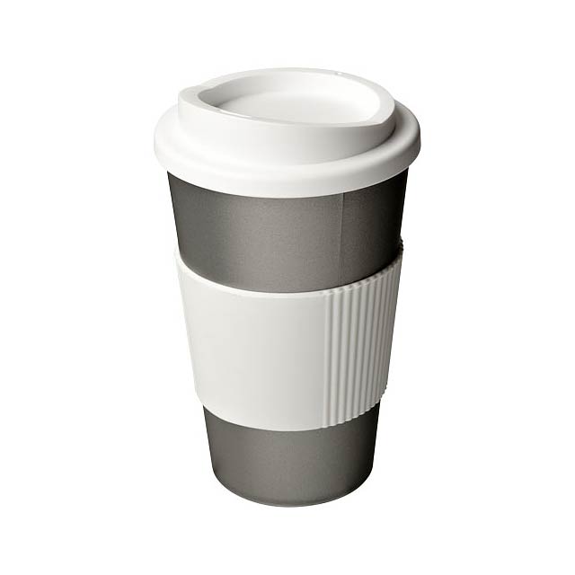 Americano® 350 ml Isolierbecher mit Schutzring - Silber