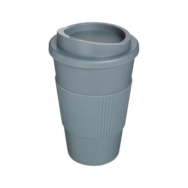 Americano® 350 ml insulated tumbler with grip - grey